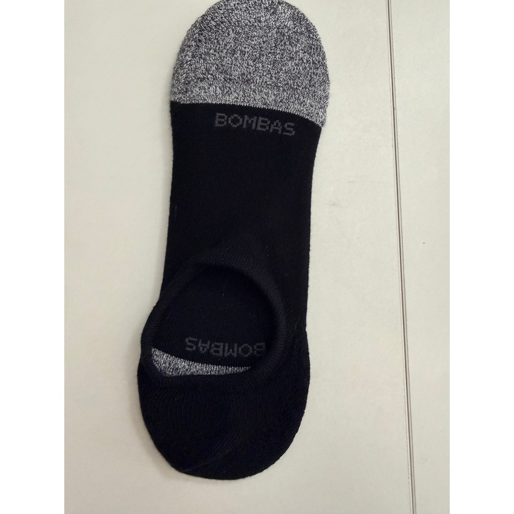 Bombas Womens No Show Socks Black Grey Cushioned Small